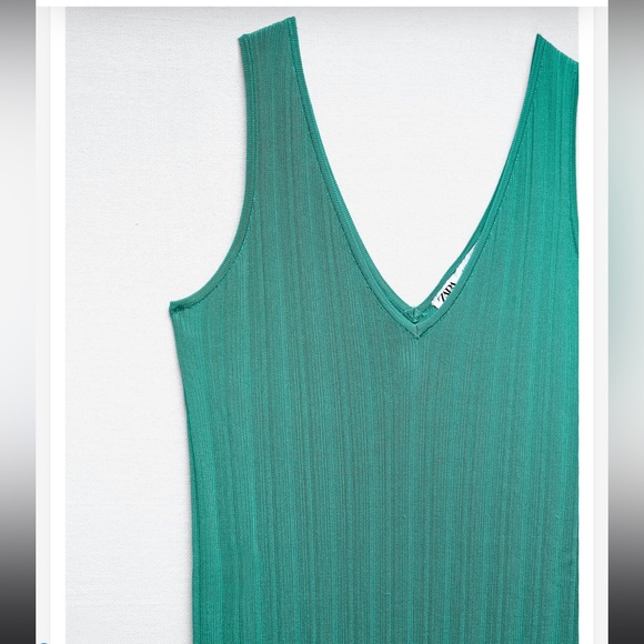 ZARA KNIT MIDI DRESS - Picture 6 of 7